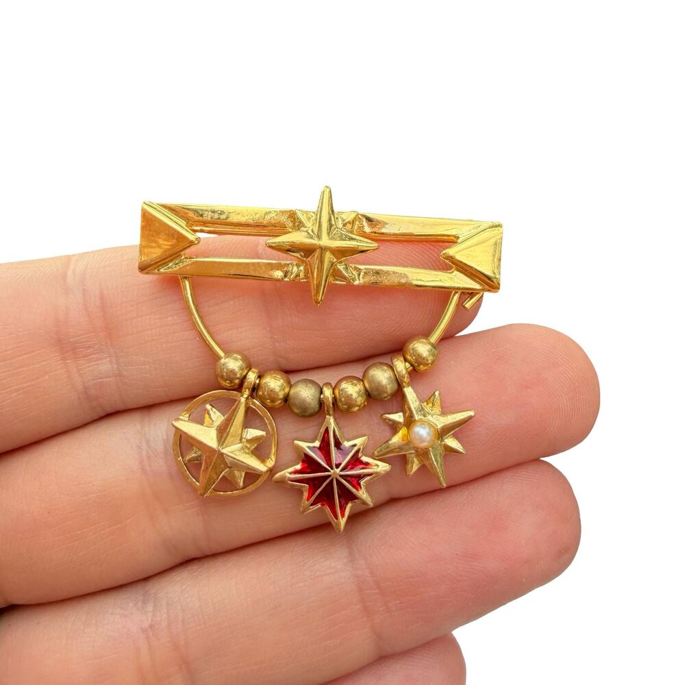 Vintage Balls & Stars lapel clasp PIN